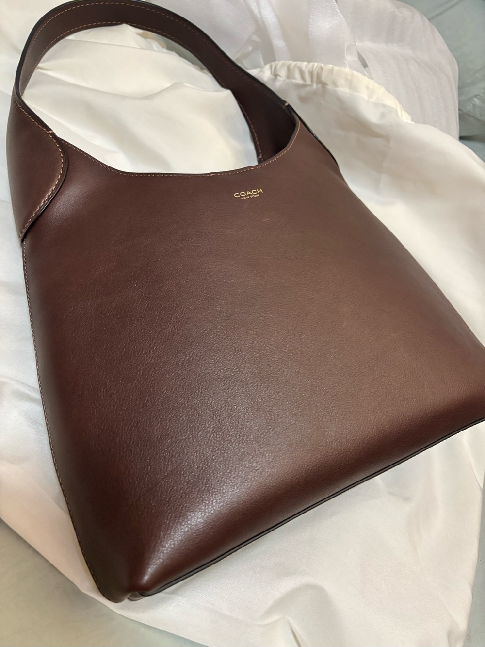 Coach Maple Brooklyn 28 Leather Shoulder Bag - Picture 14 of 16